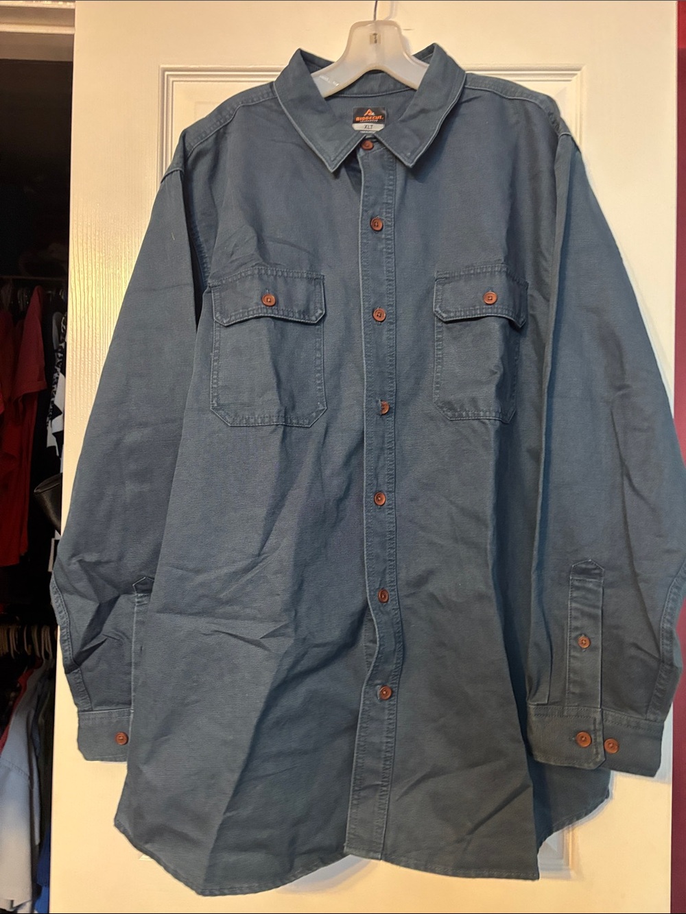 NWT ridgecut Slate Blue Work Shirt size XLT